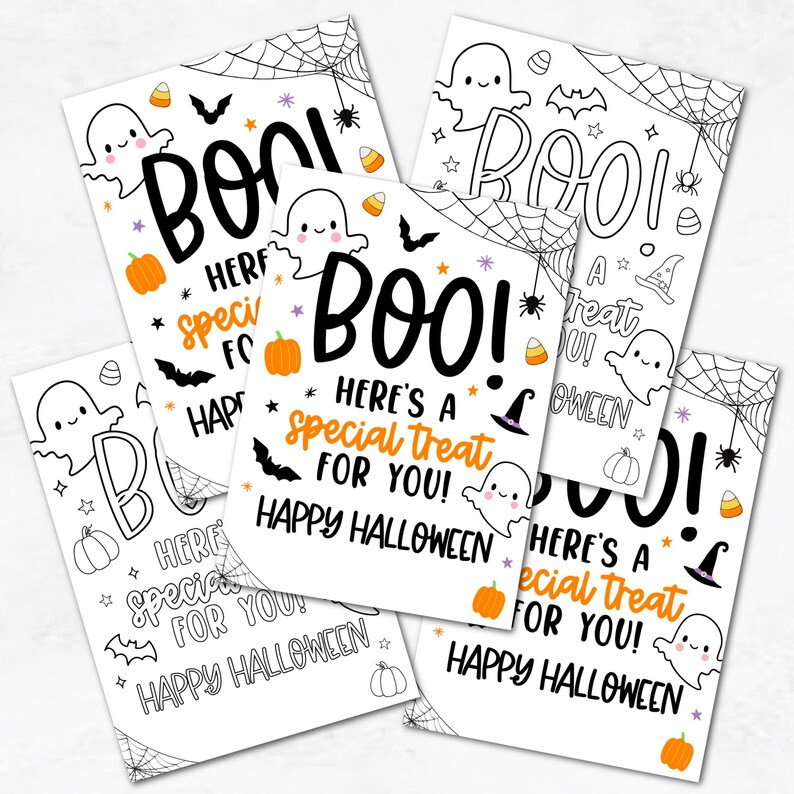 Utskrivbar Buu Här är en speciell godbit för dig Halloween-presentetikett - Glad Halloween-presentetikett - Buu Bus eller godis-påsetikett - Halloween-presentetikett bild 2