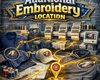 Additional Embroidery Location - Name/Lettering