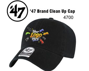 47 Brand Clean Up Cap Customized with Your Embroidered Logo - 4700