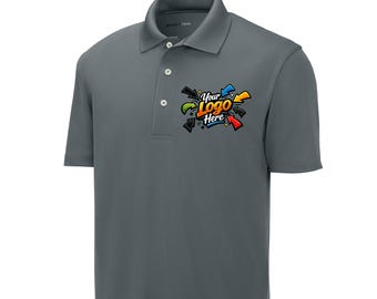 2 Sport Tek Moisture Wicking Polo with Customized Embroidered Logo - K469 - Quantity of 2