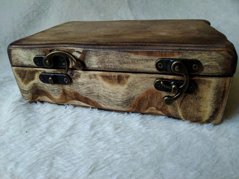 Handmade Birch Wood Cigar Box. Jewelry Box. Fancy Keepsake Box