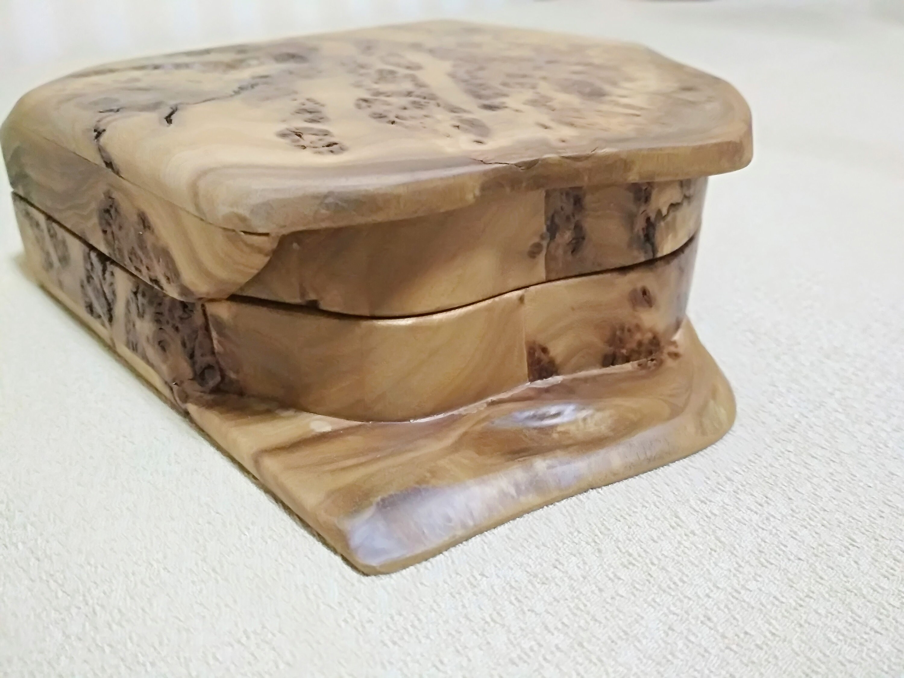 Handmade burl wood box cap Jewelry box Fancy keepsake box Etsy
