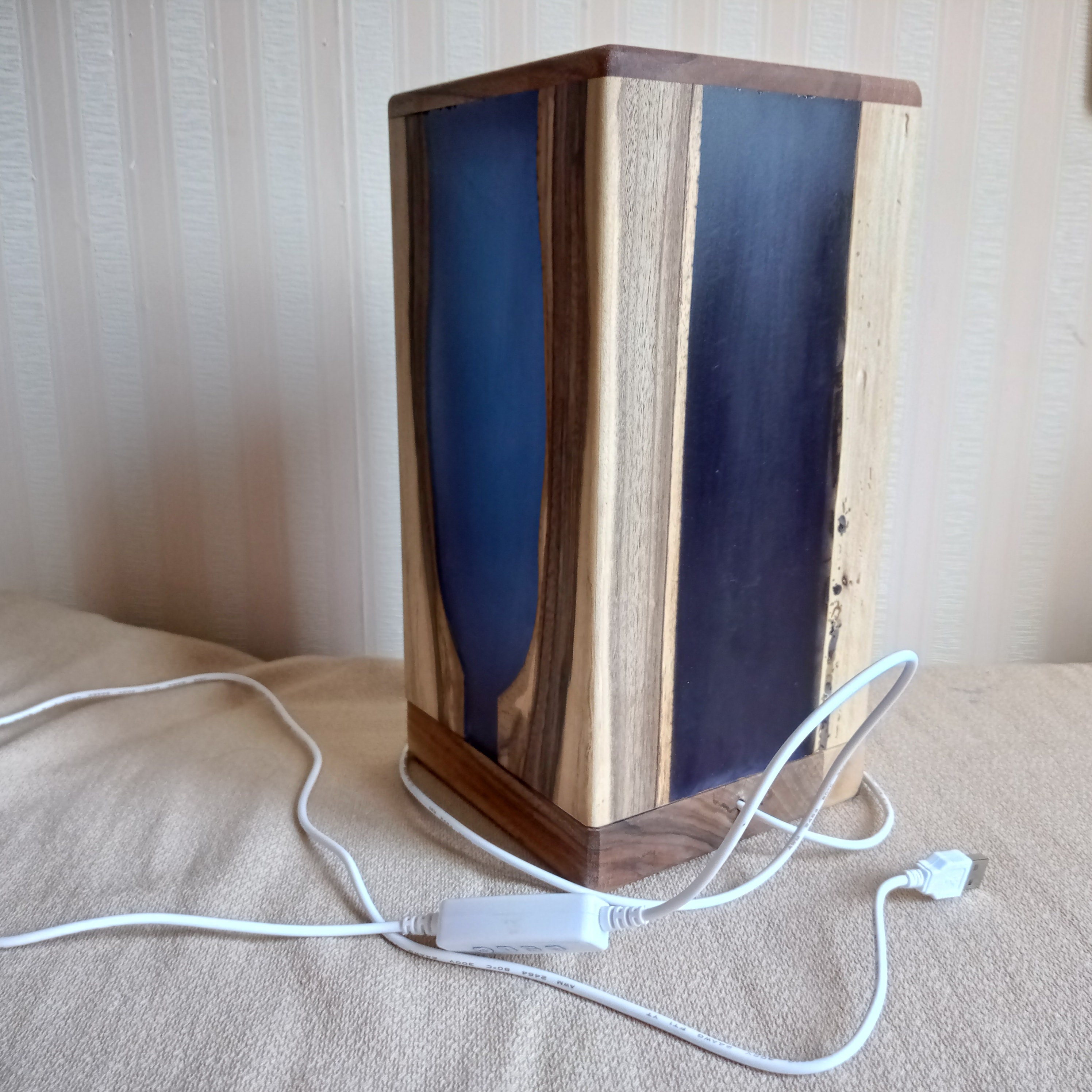 Handcrafted USB Night Light With Lighting Level Control Epoxy Resin ...