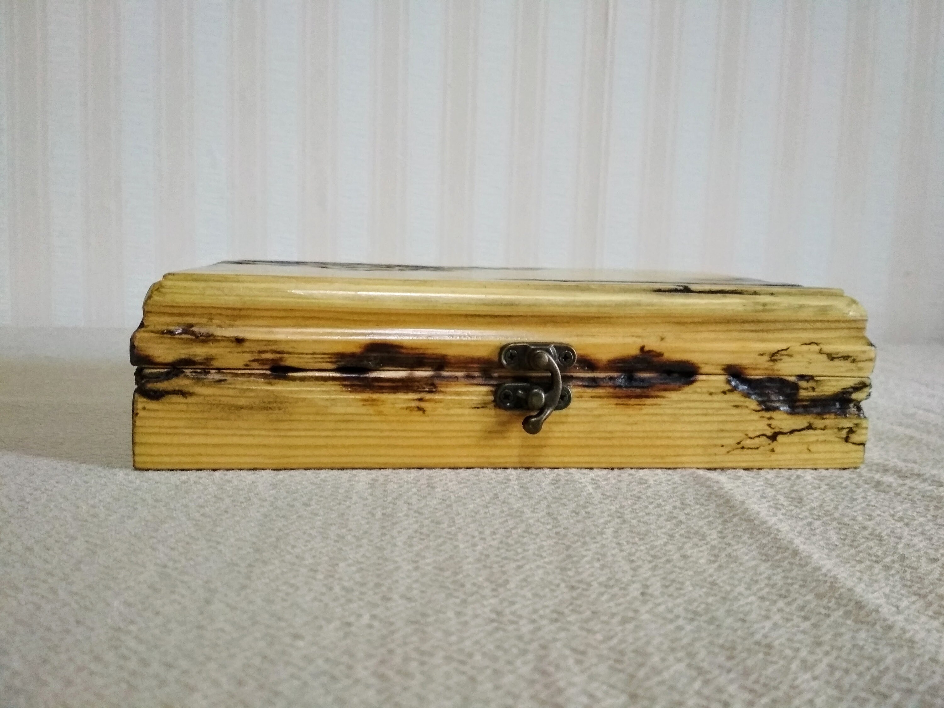 Handcrafted Pine Wood Box. Lichtenberg Figure Wood Box. Etsy
