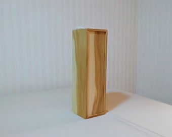 Handcrafted wood wine crate. Wooden wine box with the handle. Wooden Gift box for the bottle. Anniversary Wedding gift.