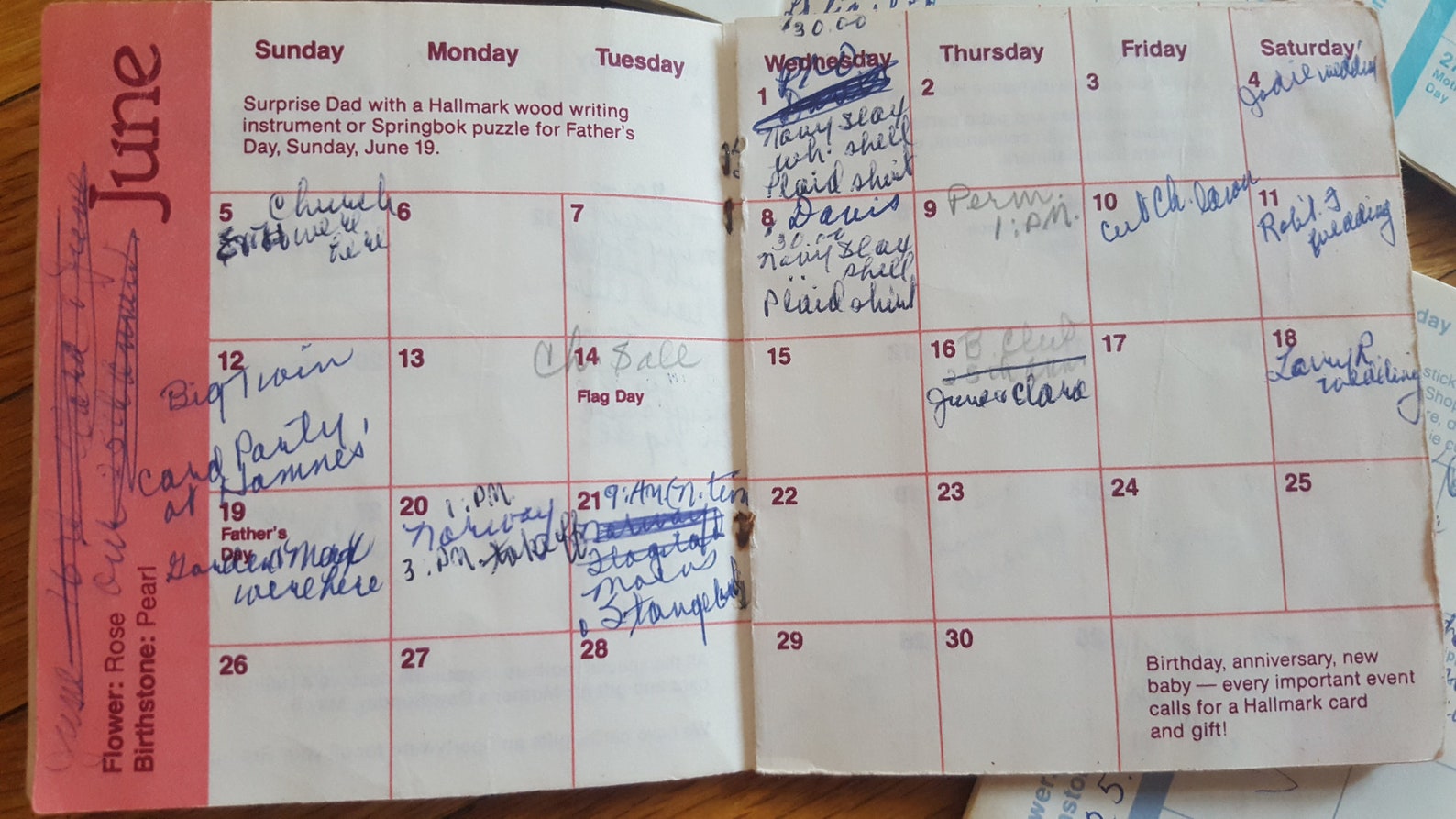 Choose your style Used Hallmark Pocket Calendars 1970s Filled Etsy
