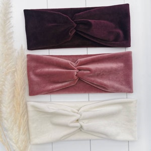 Cuddly Nicki - Velour - headband / hairband / headband / bandeau made of soft Nicki-Velour