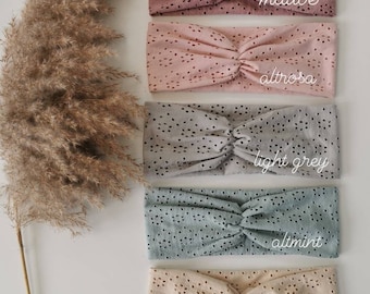 Eyelet embroidery headband / hair band / headband / bandeau / twist headband / knot hair band / wide band / single layer