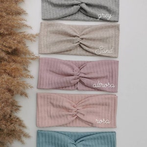 Headband / Hairband / Headband / Bandeau / Twist Headband / Knotted Hairband / Wide Band Rib Jersey / SINGLE LAYER