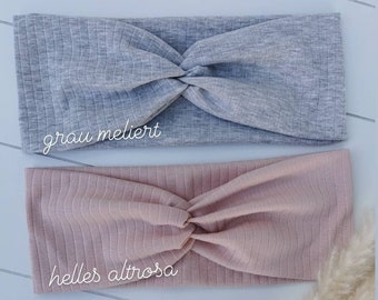 Headband / Hairband / Headband / Bandeau / Twist Headband / Knot HairBand / Wide Band Rib Jersey