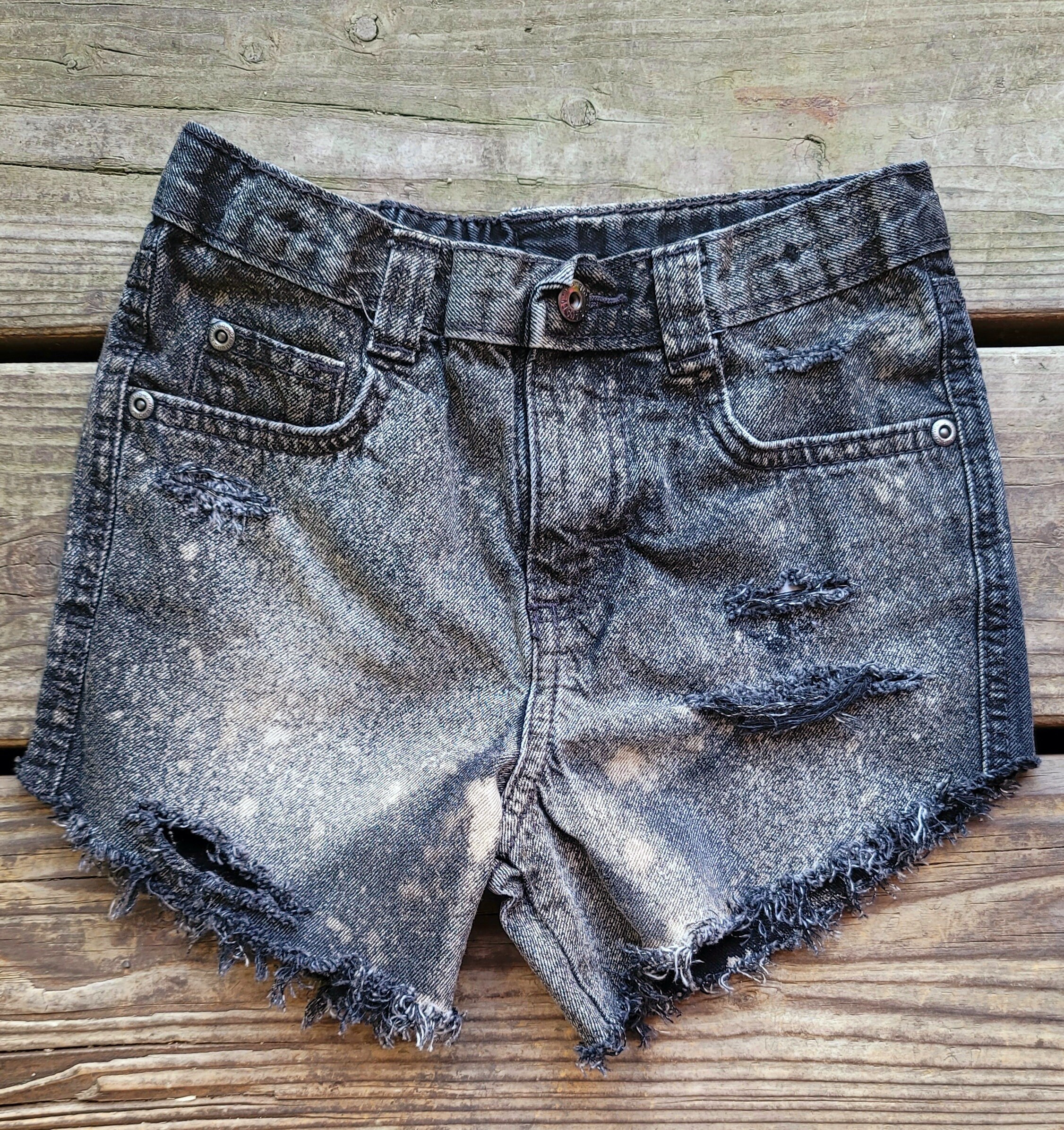 bleached ripped shorts