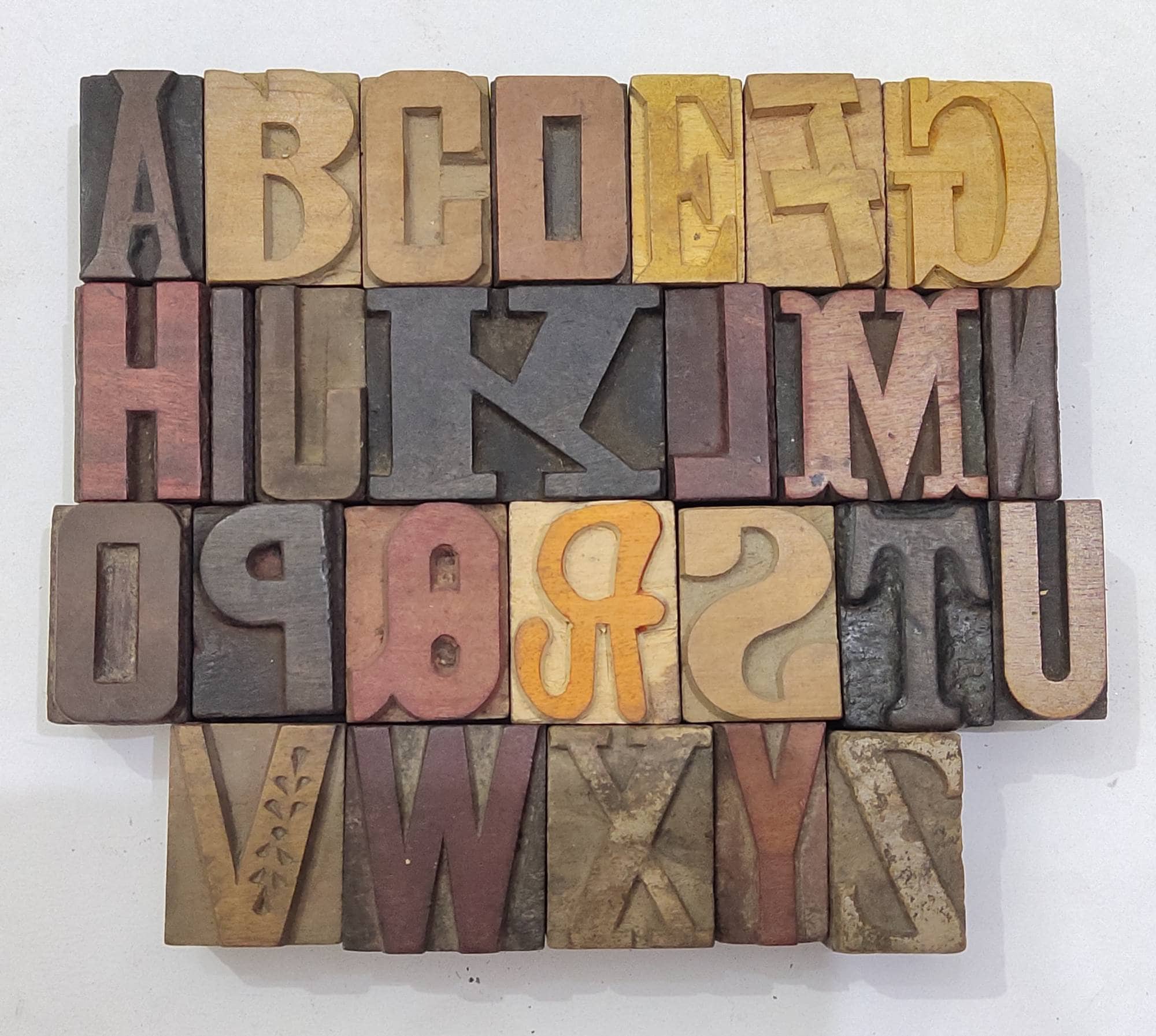 Vintage Letterpress Wood Blocks Alphabet 119/64 inch 33m.m. Etsy