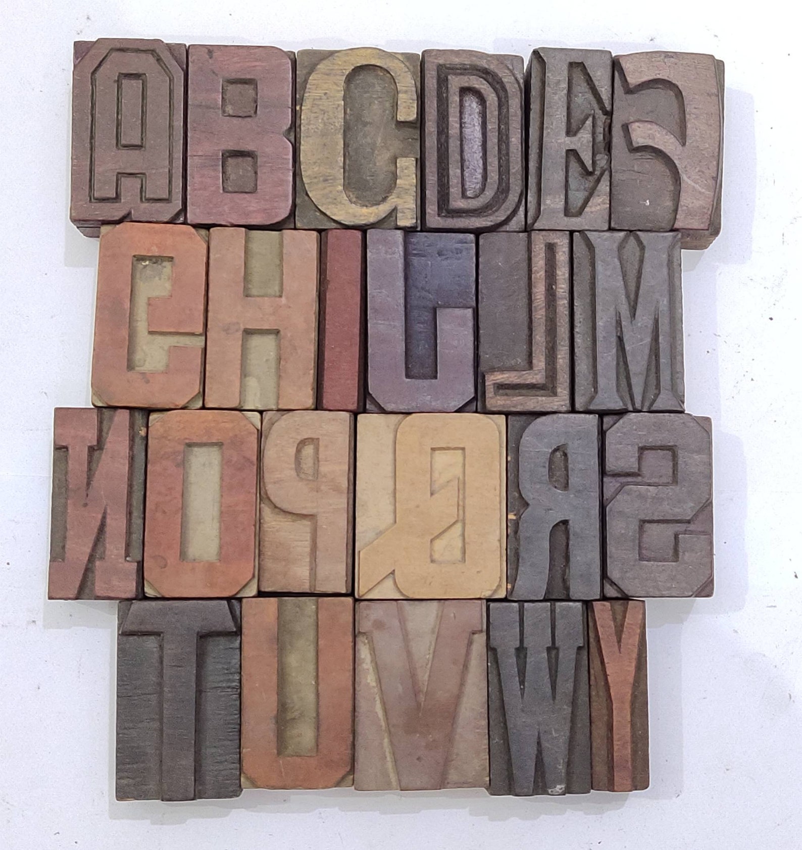 Vintage Letterpress Wood Blocks Alphabet 131/32 Inches 50mm Etsy