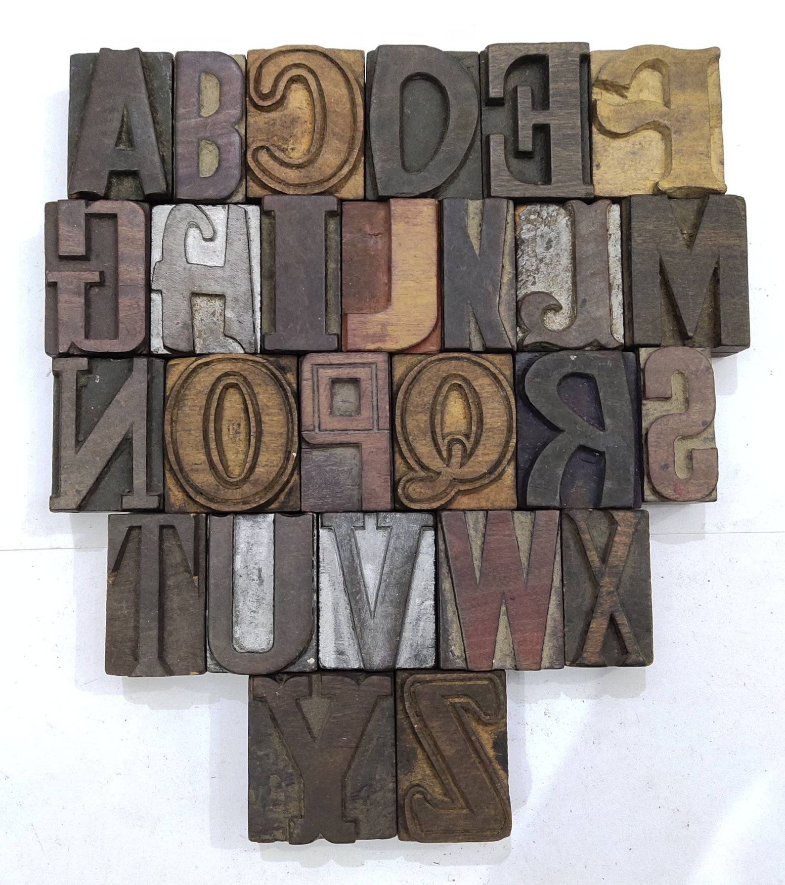 Vintage Letterpress Wood Blocks Alphabet 131/32 Inches 50mm Etsy