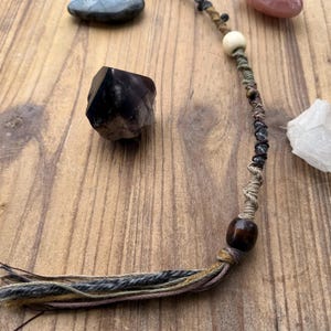 Hemp Macrame Dreadlock Hairwrap  21 inches long