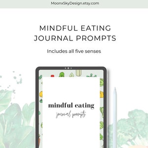 Mindful Eating Food Journal Prompts, Daily Food Diary, Food Sensitivities Log, Mindful Eating Tracker, Healthy Eating Prompts, PDF Download