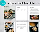 Recipe Ebook Template, Recipe Template, Cookbook Template, Recipe Binder DIY Cookbook, Ebook template, Canva template, Recipe Lead Magnet