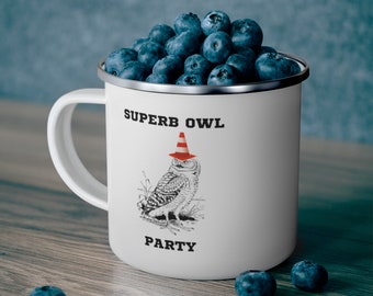 Superb Owl Party Enamel Mug, What We Do In The Shadows Campfire Mug