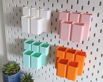 Ikea Skadis 5-Compartment Storage Container | Various Colours | Peg Board Accessories for Various Items | Scissors Tools Piers Pens Holder
