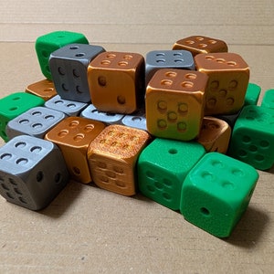 Funky Dice Set - 10x Dadi, 18 Colori Disponibili, Giochi da Tavolo, RPG, D&D, Wargaming, Dadi da Collezione, Dadi Colorati