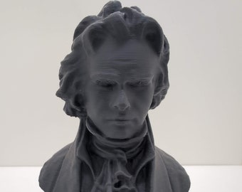 Ludwig van Beethoven Bust | Ornament Figure | Paintable Art Model Figurine | Mythical Fantasy Sci-fi | Perfect Unique Geek Gift Him Her 3d