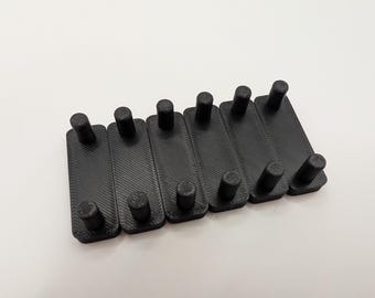 6 Pack Replacement Feet Compatible with IKEA MALM Bed Frame, Floor Glides and Riser Plugs, Black PETG Spares