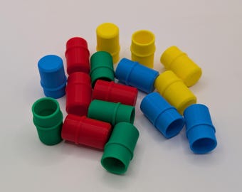 16 Replacement Pegs Compatible with Vintage Frustration Board Game, Classic 4 Colour Playing Pieces Set, Red Blue Green Yellow Spares