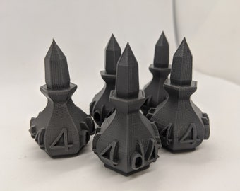 5x Greater Healing Potions Markers Set | 28mm 1:56 Model Scale Miniature Figure | DnD | Tabletop Wargames Scenery Terrain Scatter