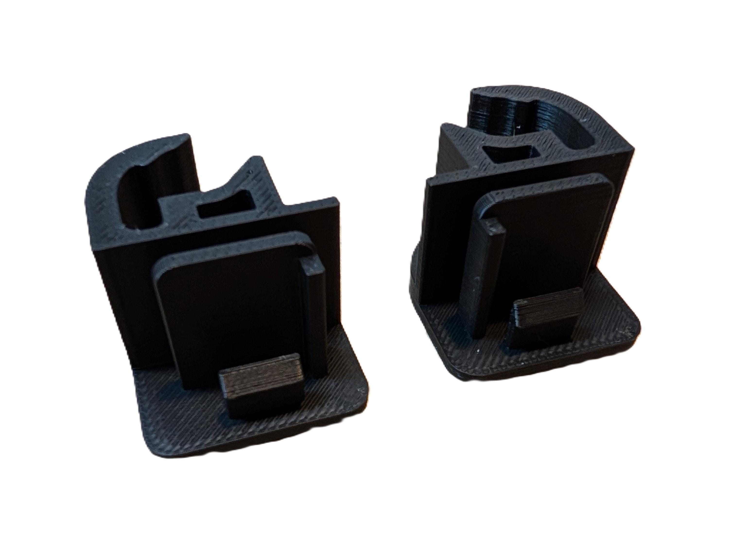 Toyota Celica Gen 7 Parcel Shelf Clips - PAIR, 1999-2006, Black, Left Right, Replacement Hinge, ABS Plastic, 64323-10040-C0, 64324-10040-C0