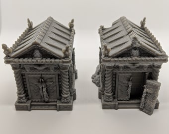 Mausoleum Grave Cemetery Tomb | 28mm 1/56 Scale Miniature DnD Bolt Action | RPG Tabletop Wargames | Model Scenery Terrain
