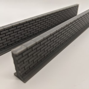 150mm Brick Walls | 28mm 1/56 Scale Miniature DnD     Bolt Action D&D | Tabletop Wargames Paintable Model Scenery Terrain Scatter