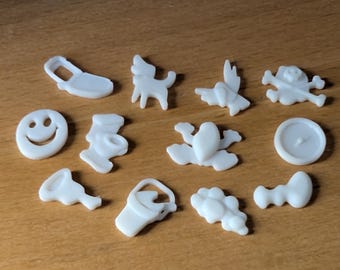 12 Replacement Pieces Compatible with Modern Operation Board Game, Full Set of White Ailment Tokens, Cavity Spares