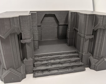 Dwarven Gate Throne Room | 28mm 1/56 Scale Miniature DnD | RPG Tabletop Wargames | Model Structure Scenery Terrain Scatter