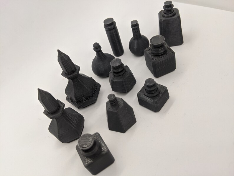 Potion Bottles Set Marker Pathfinder | 28mm 1:56 Model Scale Miniature Figure | DnD | Tabletop Wargames Scenery Terrain Scatter image 6