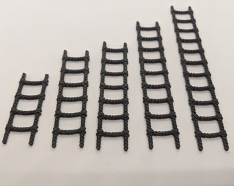 5x Rope Ladders Pack Set | 28mm 1/56 Scale Miniature | DnD Bolt Action D&D RPG Tabletop Wargames Model Scenery Terrain Scatter UK