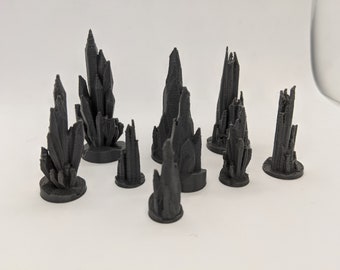 Ice Crystals Pack Set | 28mm 1/56 Scale Miniature | DnD Mailfaux Bolt Action D&D RPG Tabletop Wargames Model Scenery Terrain Scatter UK