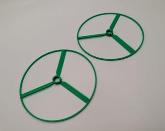 Snap Circuits Compatible Propeller Fan Blades 2 Pack, Flying Saucer Launchers in Green, STEM Kit Spares