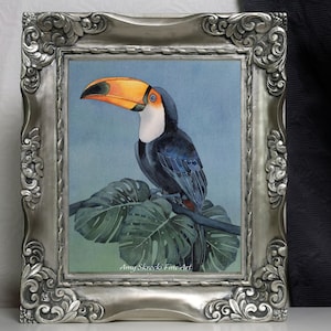 Toucan Watercolor Print – Tropical Bird Art – Jungle Wildlife Painting – The Toucan
