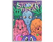 Stoner Things, Stoner Coloring Book, Printable Adult Coloring Book, Digital Download