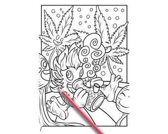 Ode to Weed: Music You Can Color: A Stoner Coloring Book For Adults, Weed  Coloring Book For Adults, High Coloring Books For Adults, Marijuana Gifts   Stoner Coloring Book