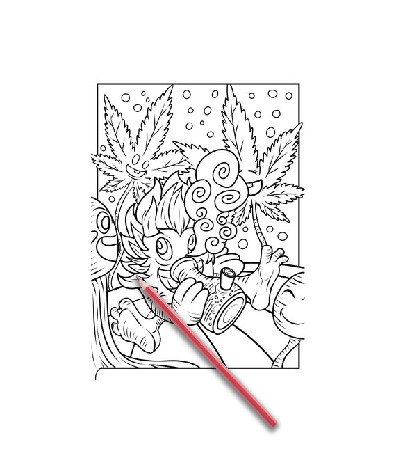 Stoner Coloring Book for Adults: Stoner Things the Best Gift for Stoner's Psychedelic Coloring Book [Book]