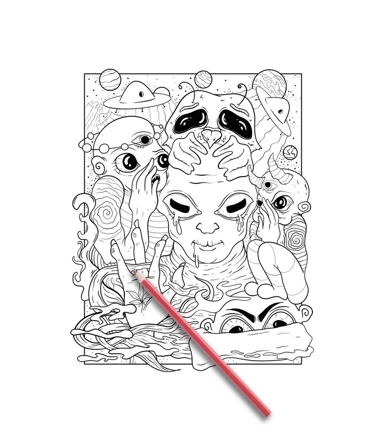 Stoner Coloring Book Adult Coloring Book Weed Coloring Book - Etsy