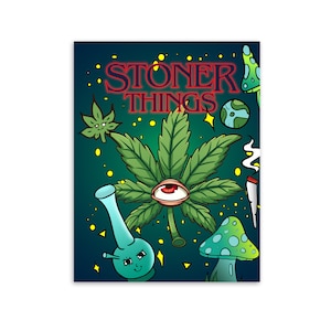 Stoner Things, Stoner Coloring Book, Adult Coloring Book, Digital Download