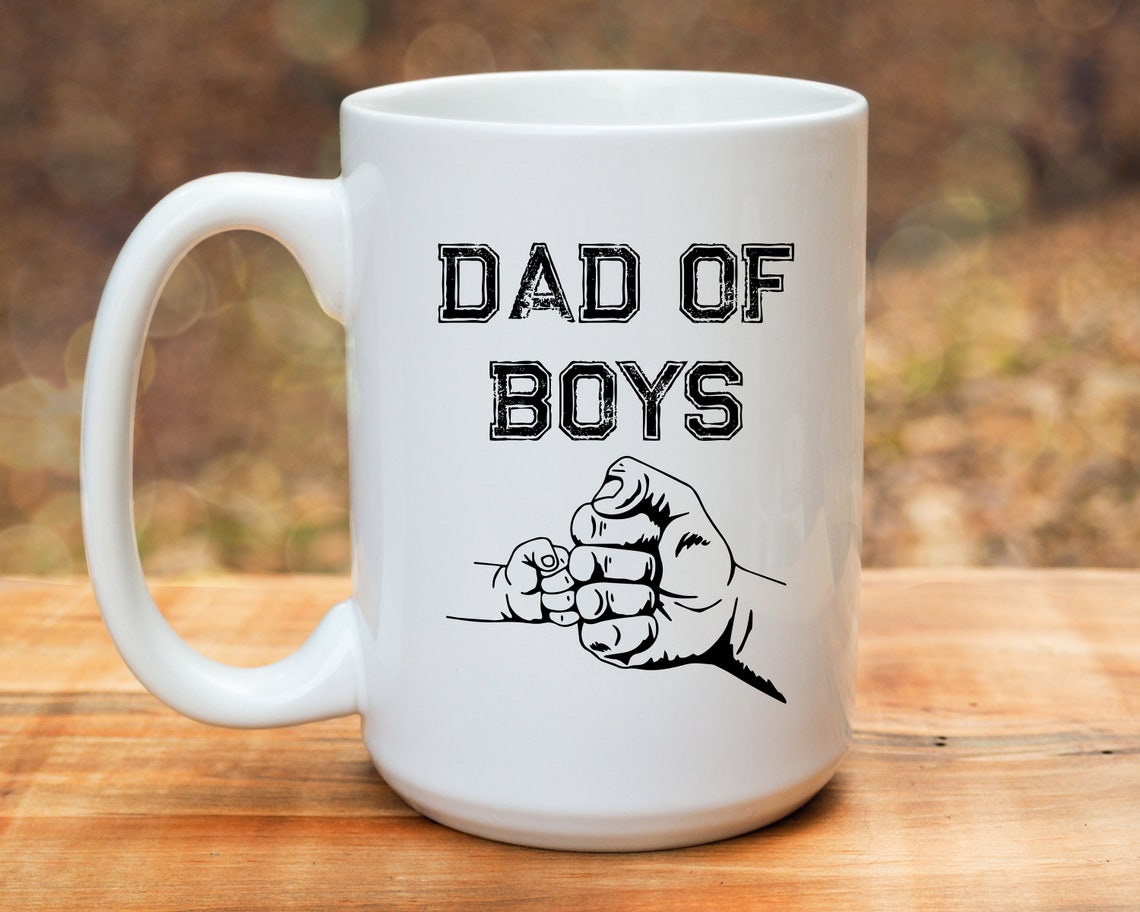 Dad of Boys Mug Cool Dad Coffee Mug Christmas Gift for Dad  Etsy