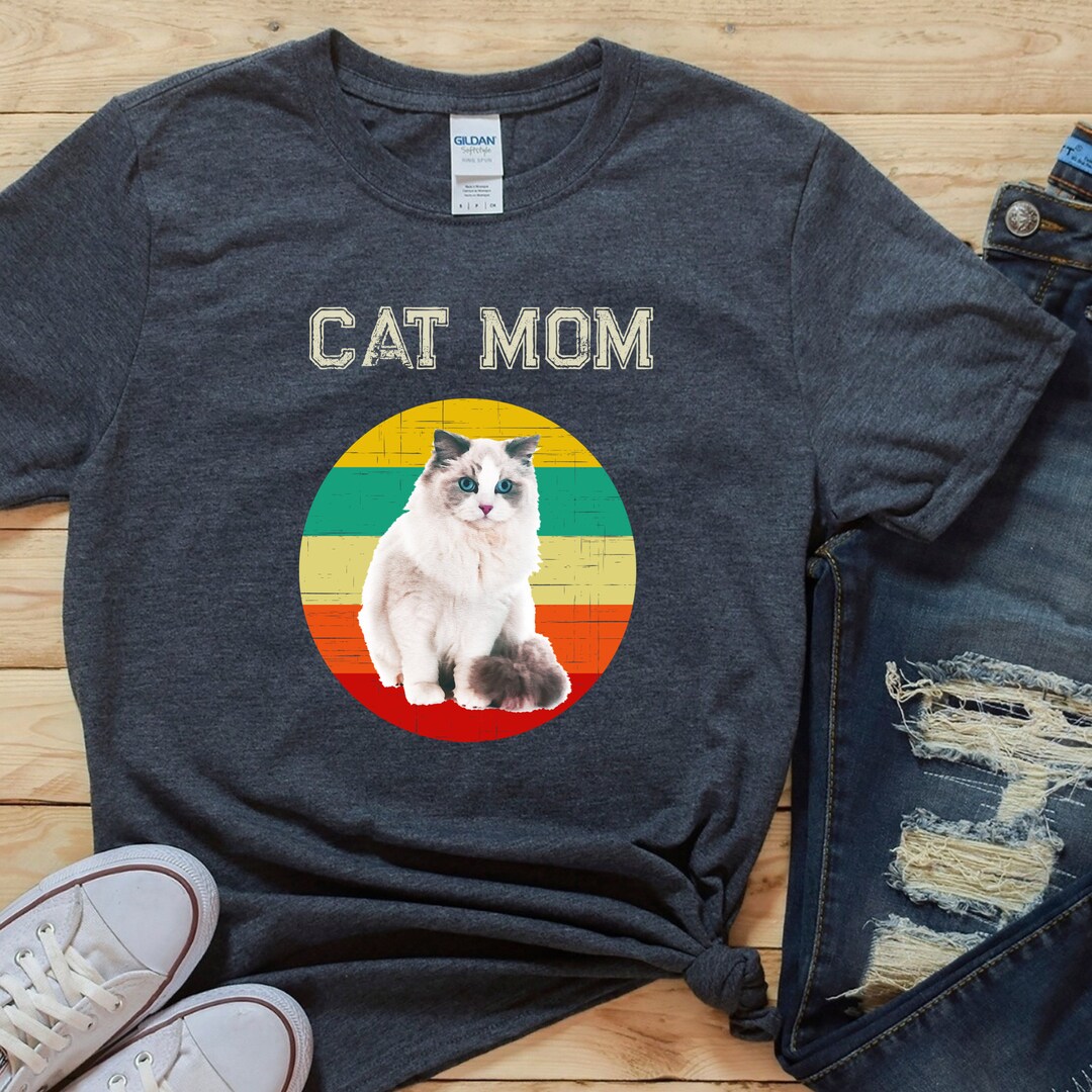 Best Cat Mom Ever Tshirt Retro Cat Shirt Cat Mom Cat Lover Etsy