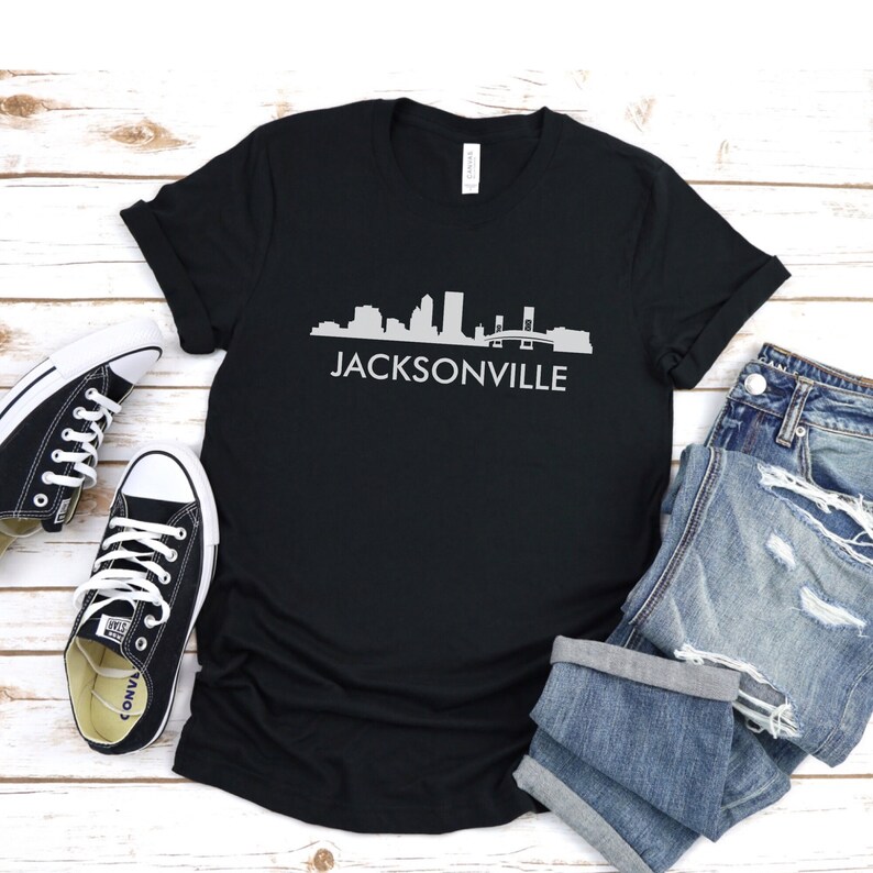 Jacksonville Shirt Jacksonville skyline tshirt Jacksonville Etsy
