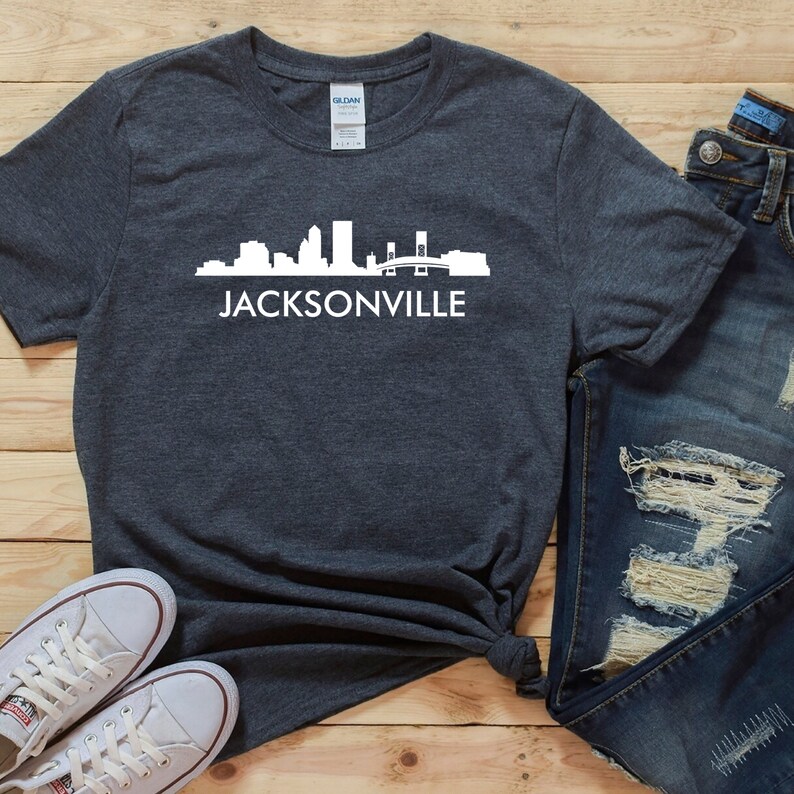 Jacksonville Shirt Jacksonville skyline tshirt Jacksonville Etsy