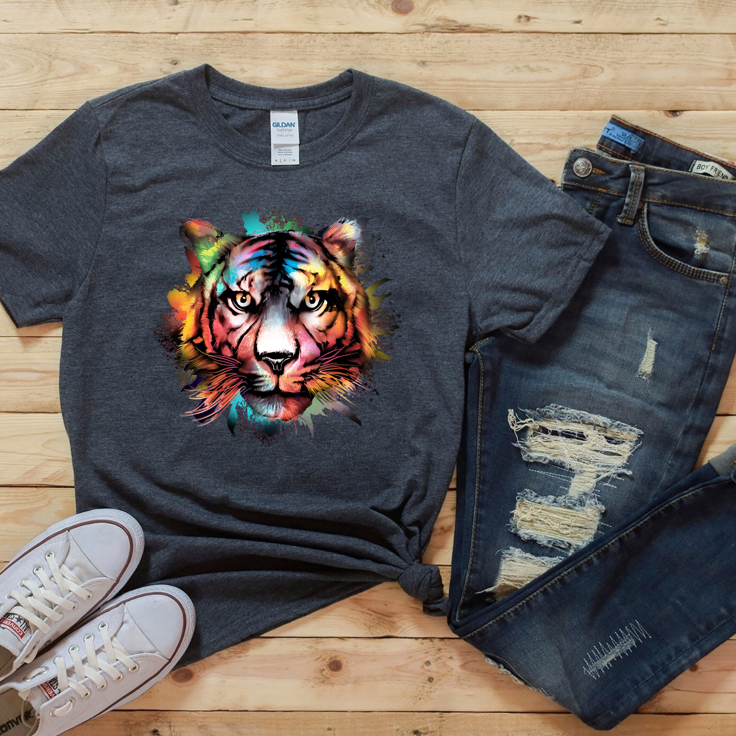 Cute Tiger T-shirt Tiger Face Tiger Shirt Animal Prints Gift - Etsy Hong Kong Cute Tiger T-shirt Tiger Face Tiger Shirt Animal Prints Gift - Etsy Hong Kong