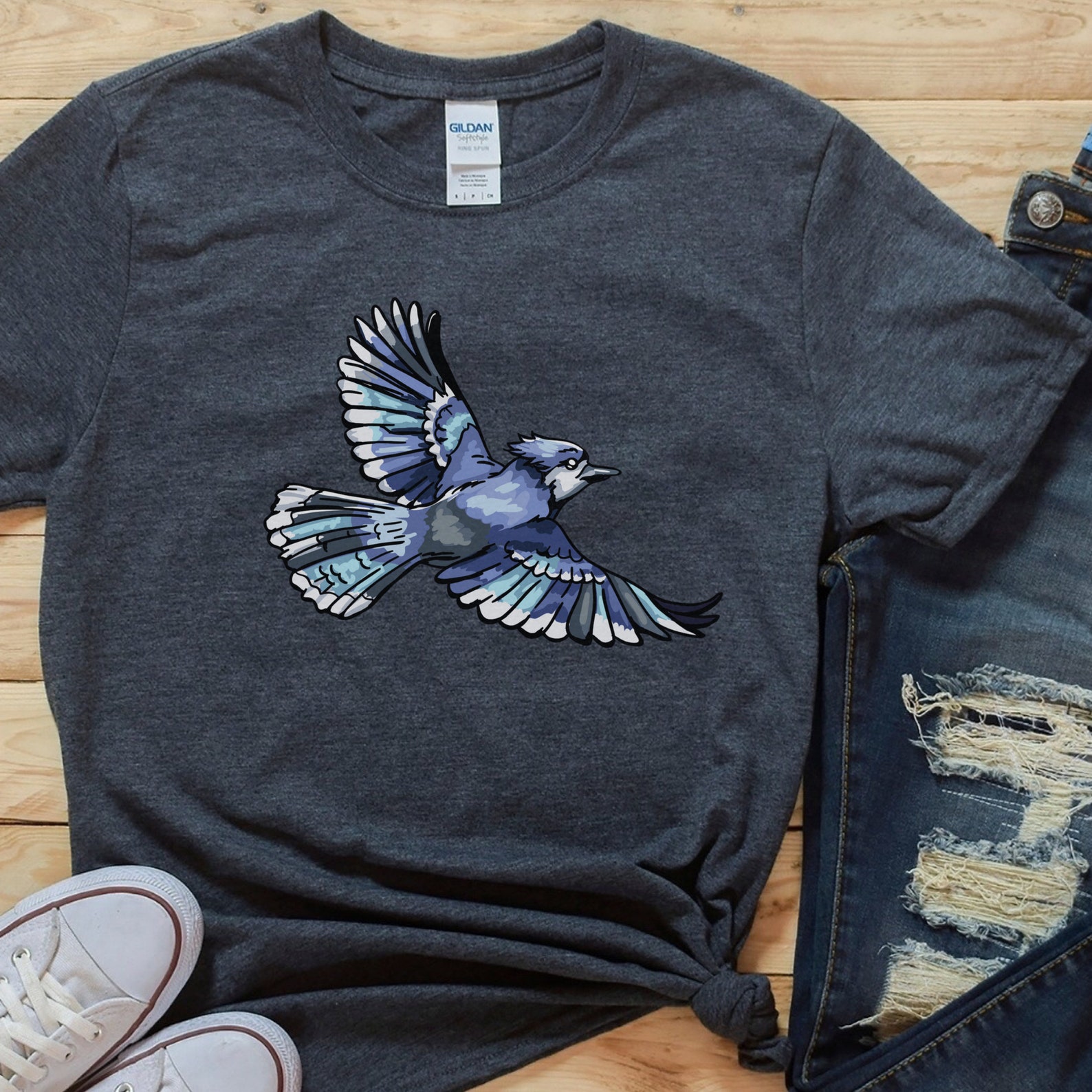 Blue Bird Shirt Bluebird Cute Bird T-shirt Graphic Womens - Etsy