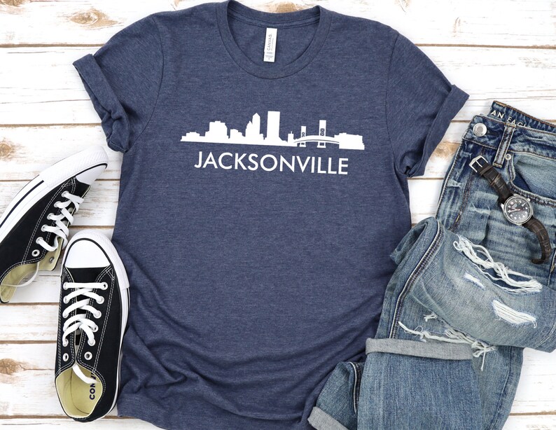 Jacksonville Shirt Jacksonville skyline tshirt Jacksonville Etsy